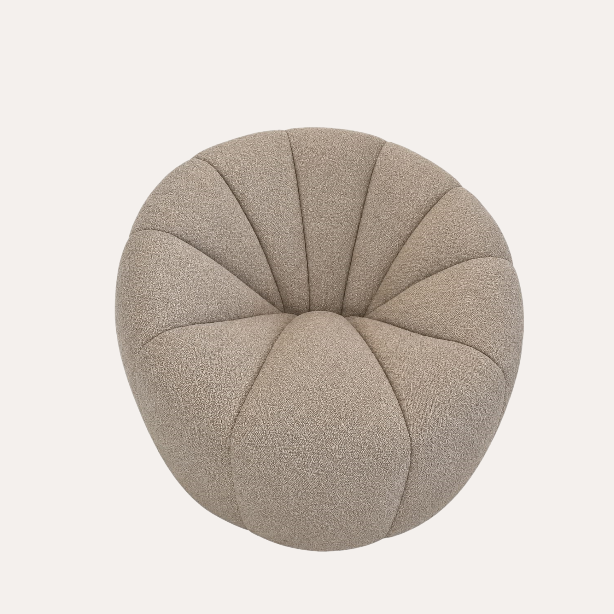 Poltrona in Tessuto Bouclé Beige 83xH.70x44 cm