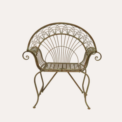 Poltroncina 1 Posto in Ferro Verde H76x53x27 cm – Arredo Esterno