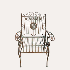 Poltroncina Verde in Ferro per Giardino e Terrazzo , Altezza cm 100