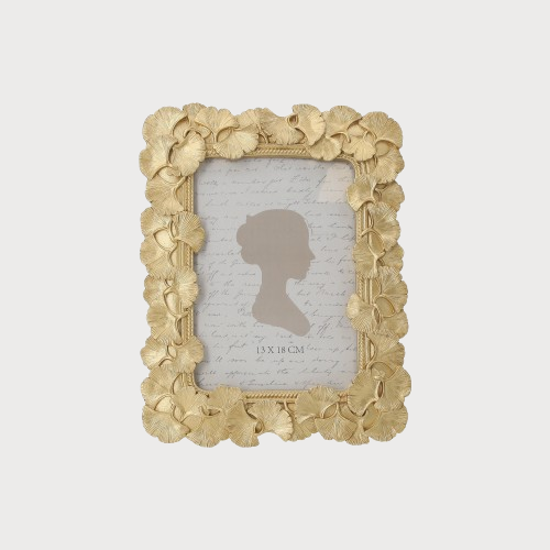 Porta Foto Grande Cornice Decorativa in Resina Finitura Oro Lucente (27,5x32 cm), Cornice per Fotografie