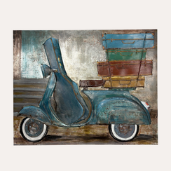 Quadro Decorativo in Ferro Scooter Vintage – Stile Urbano Moderno