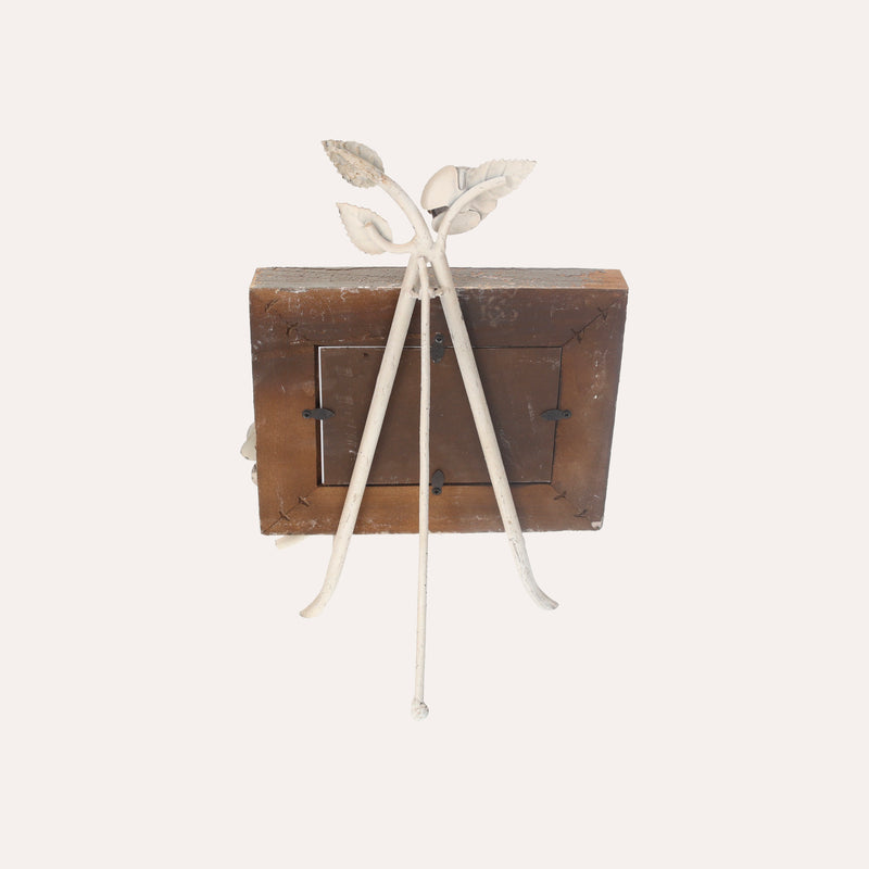 Portafoto in Ferro Grigio con Dettagli Dorati Shabby Chic
