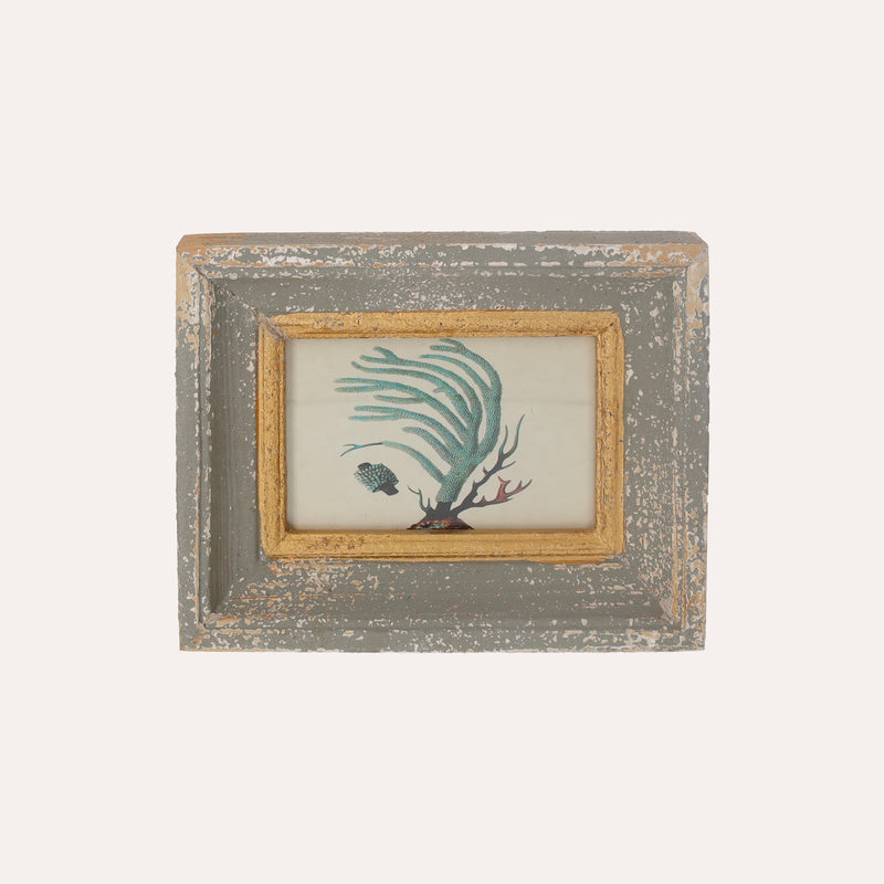 Portafoto in Ferro Grigio con Dettagli Dorati Shabby Chic
