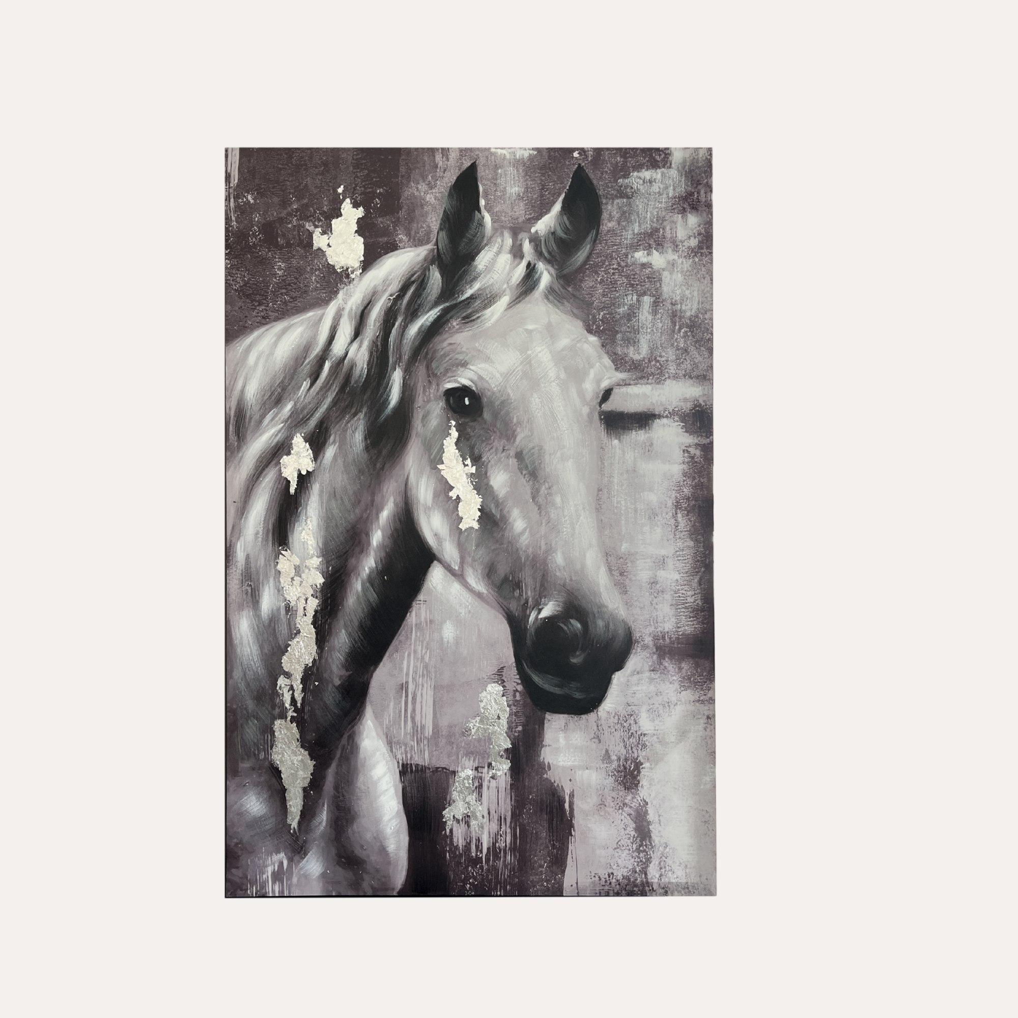 Quadro con Cavallo Artistico su Tela – Parte Sinistra