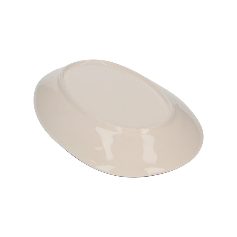 Vassoio Ovale in Ceramica con Decorazioni a Tartaruga