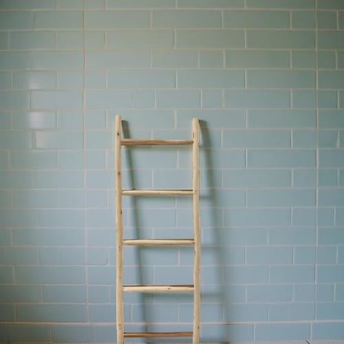 Scaletta Decorativa in Legno Naturale – Arredo Versatile H 150 x 45 cm