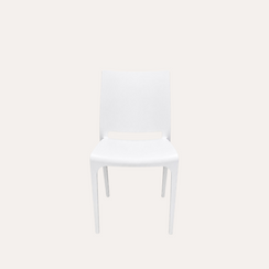 Sedia Basic in Polipropilene Bianco Opaco 42x42x80cm