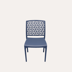Sedia Traforata in Polipropilene Blu Opaco 42x42x80cm