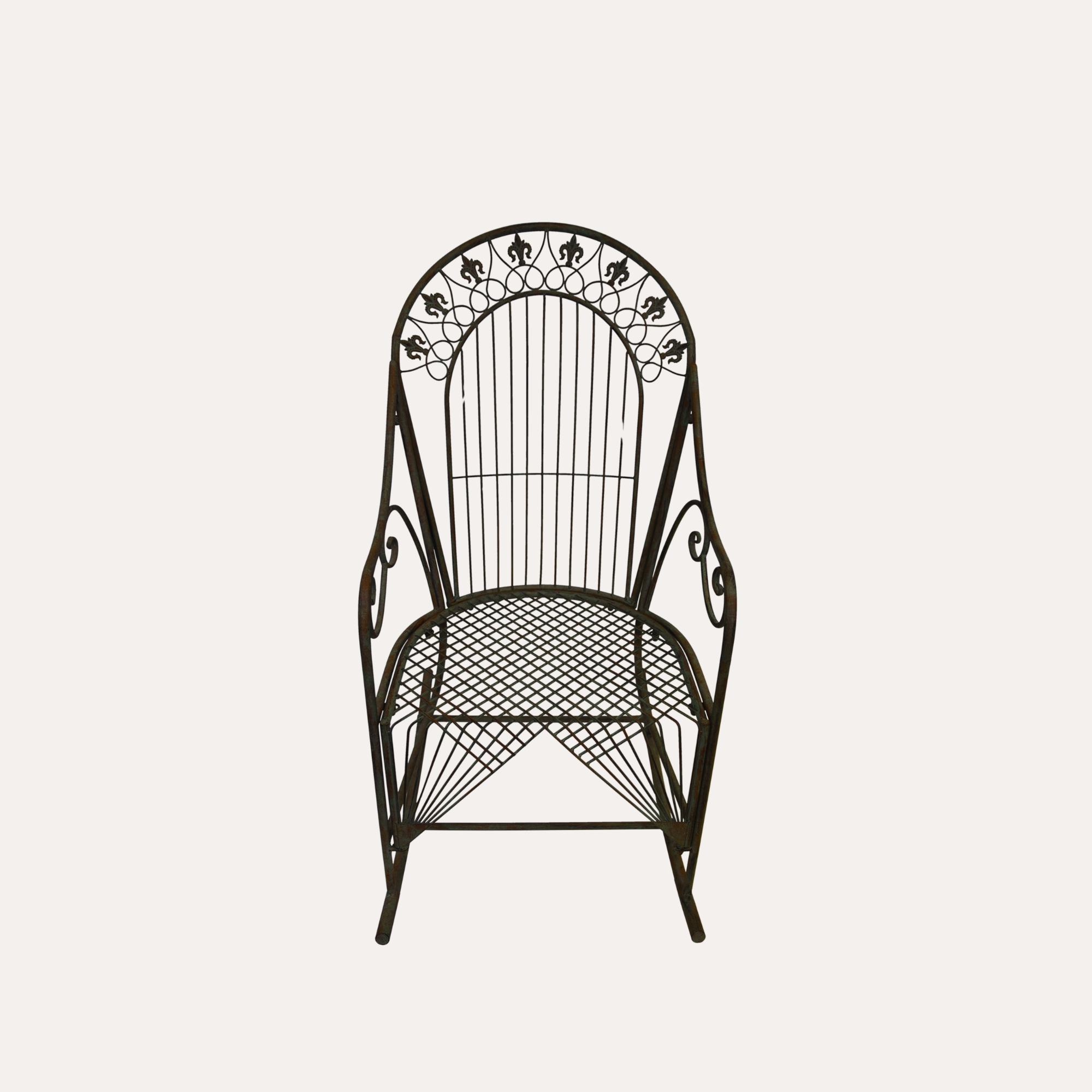 Sedia a Dondolo in Ferro da Esterno – Elegante e Resistente per Giardino e Terrazzo