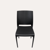 Sedia Basic in Polipropilene Nero Opaco 42x42x80cm