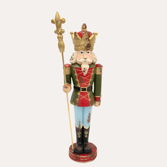 Nutcracker Sculpture King with Scepter in Resin H.127 cm