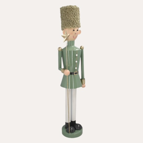 Soldatino in Latta con Stella Verde – H 60 x D 15 cm