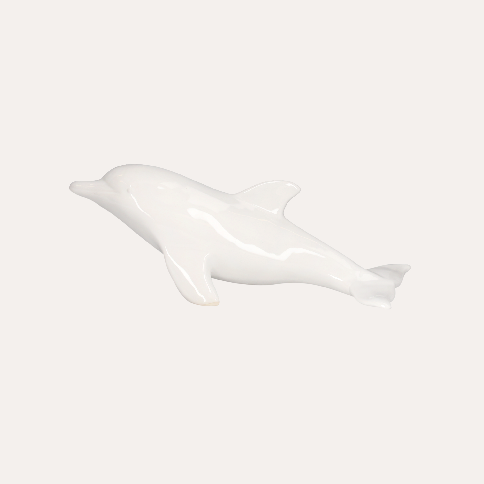 Delfino Decorativo Bianco Lunghezza 50 cm