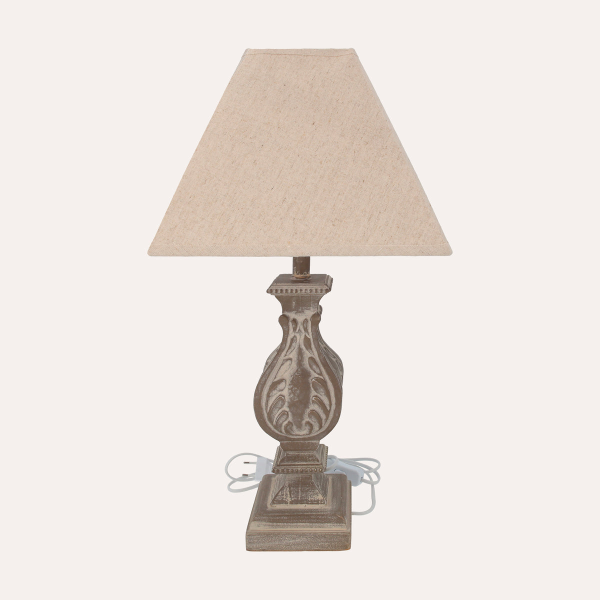 Lampada Barocca con Motivo Decorativo. Elegante Lampada da Tavolo per Stile Classico e Raffinato