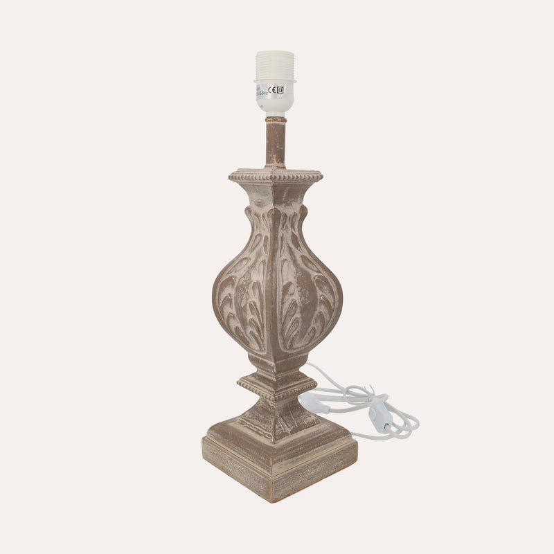 Lampada Barocca con Motivo Decorativo. Elegante Lampada da Tavolo per Stile Classico e Raffinato