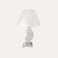 Lampada Shabby Chic con Base in Legno Decapato