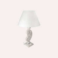 Lampada Shabby Chic con Base in Legno Decapato