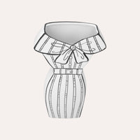 Vaso Manichino in Ceramica Bianco e Nero, altezza cm 30