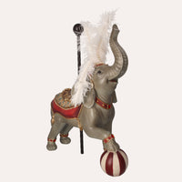 Giostra Elefante in Resina Ornamentale. Elegante Decorazione per Interni e Collezioni