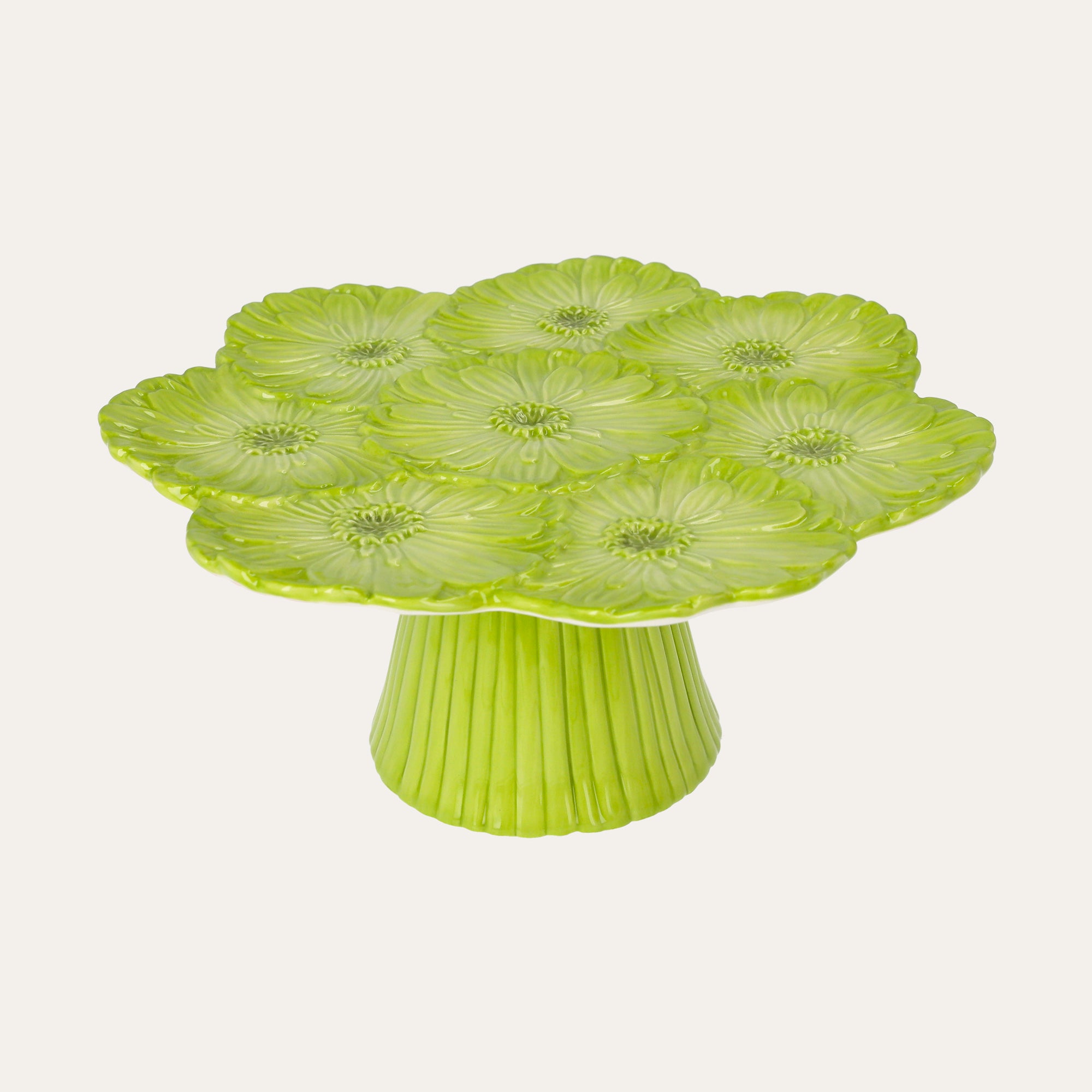 Pink Ceramic Stand with Gerberas (23x10 cm)