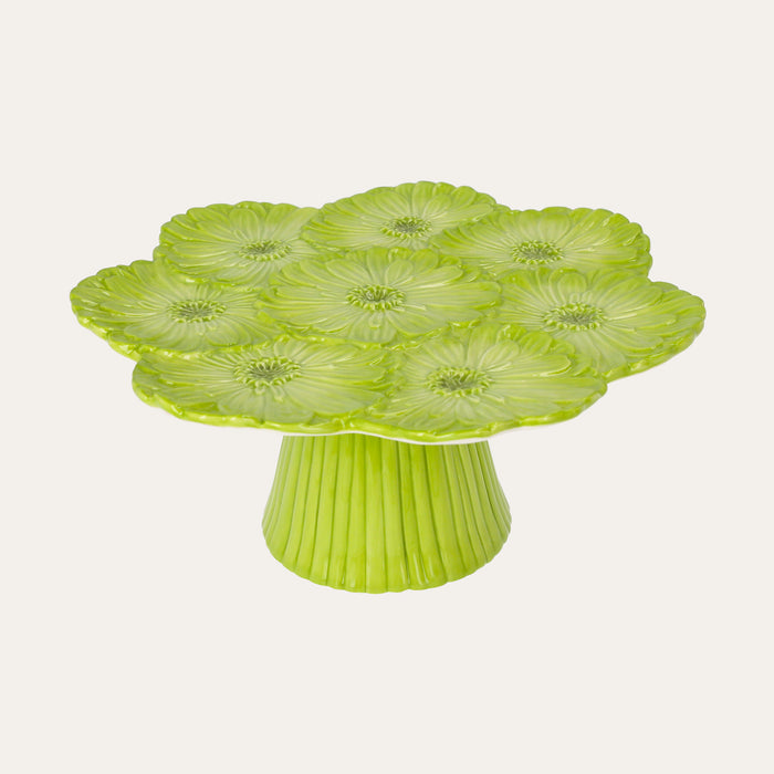 Alzata in Ceramica con Gerbere Decorative Elegante (23x10cm)