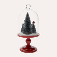 Teca in Vetro con Pupazzo di Neve e Luci LED per Regali