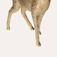 Statua di Cervo Dorato, Soprammobile Elegante per Decorazioni Natalizie