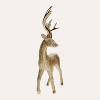 Cervo Decorativo in Resina Dorata per Aggiungere Classe al Natale