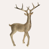 Cervo Decorativo in Resina Dorata per Aggiungere Classe al Natale