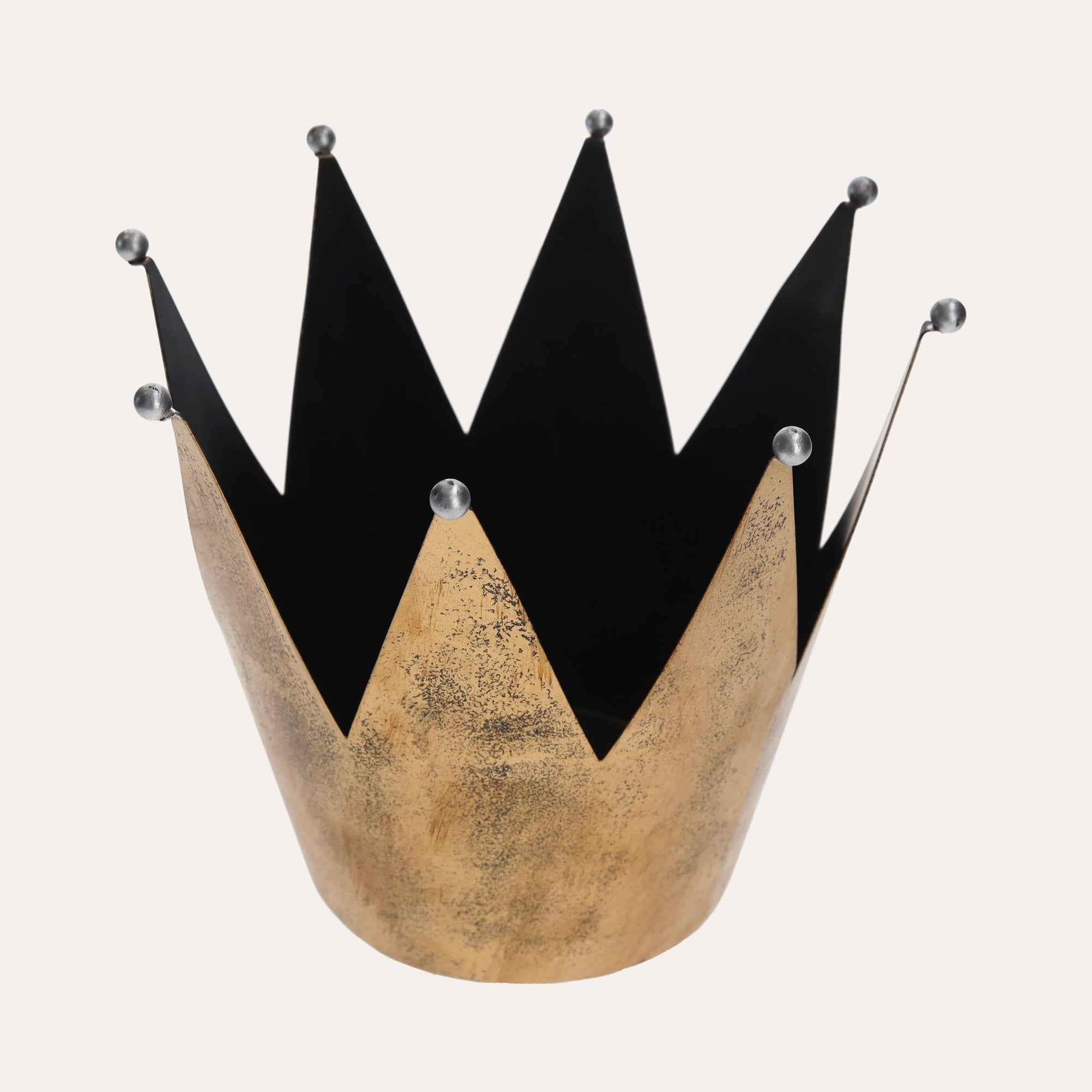 Corona in Metallo Oro Antichizzato per Decorazioni Eleganti