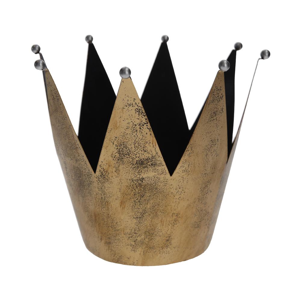 Corona in Metallo Oro Antichizzato per Decorazioni Eleganti