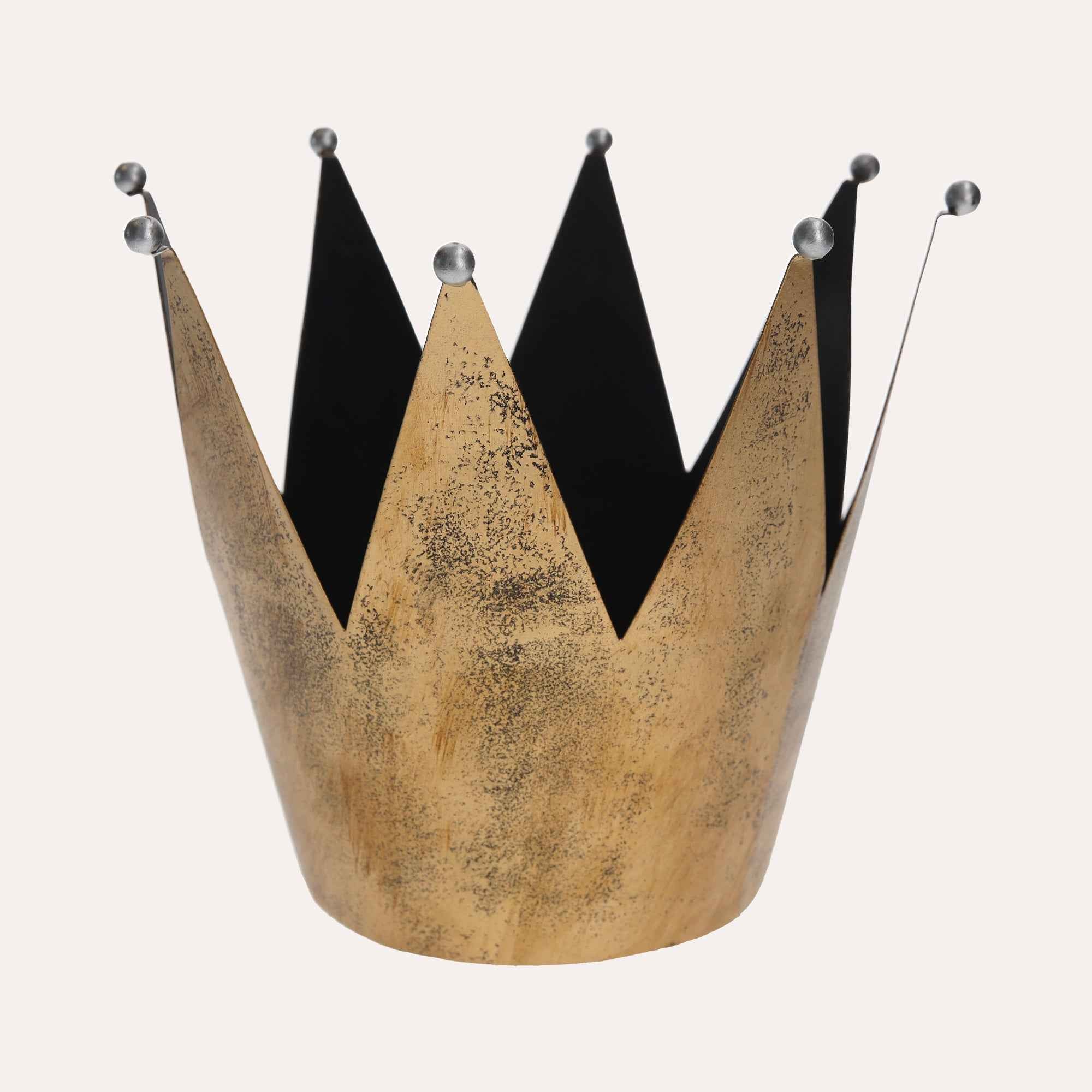 Corona in Metallo Oro Antichizzato per Decorazioni Eleganti