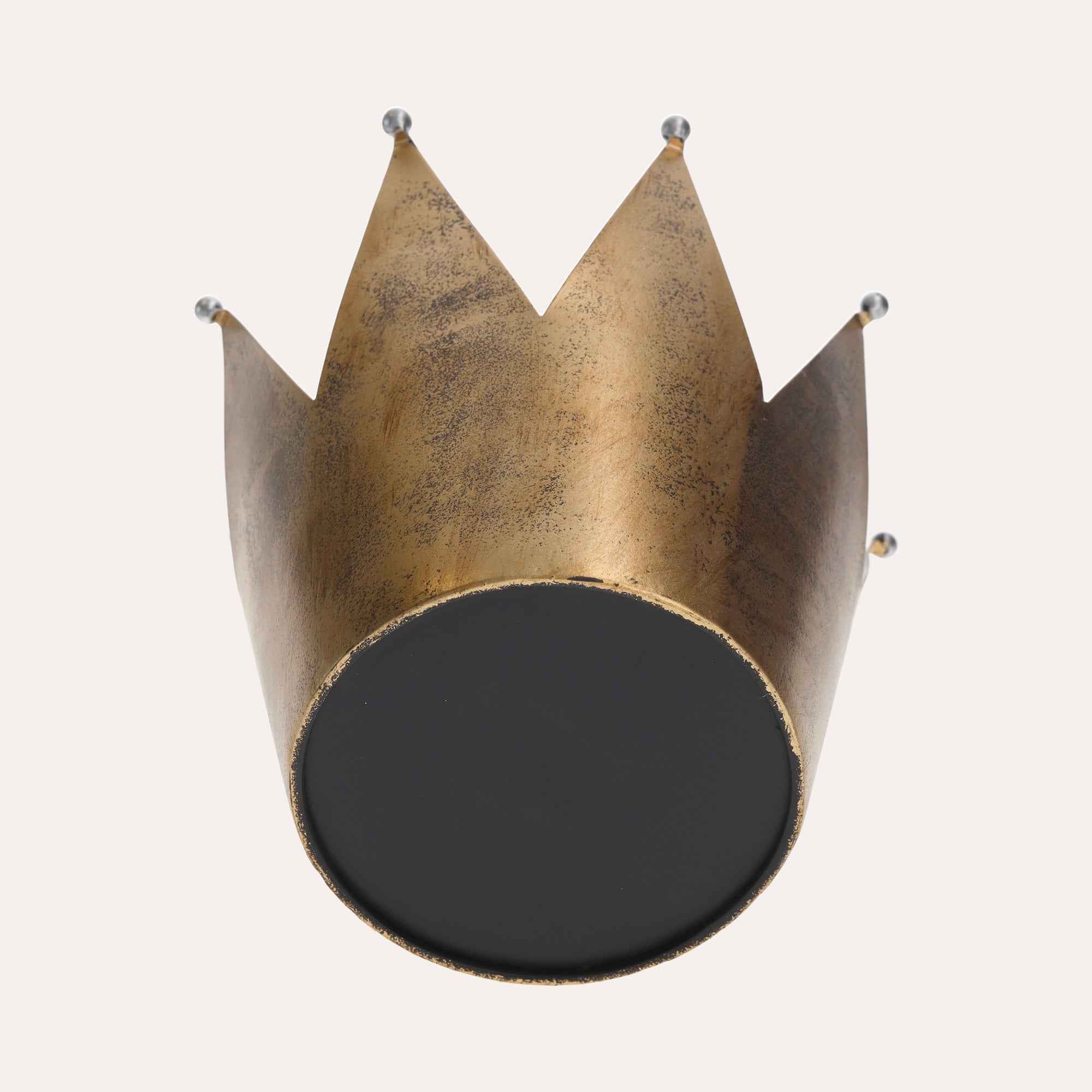 Corona in Metallo Oro Antichizzato per Decorazioni Eleganti