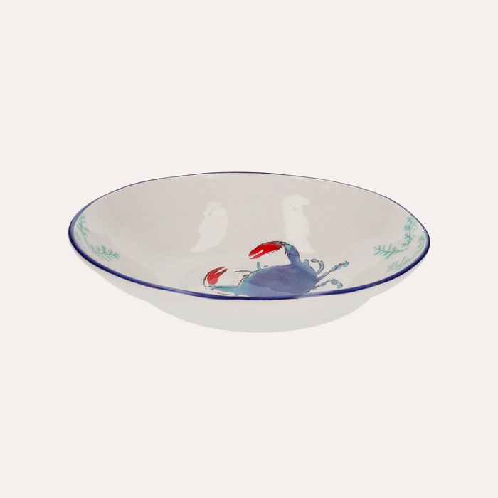 Insalatiera in Ceramica con Granchi e Coralli
