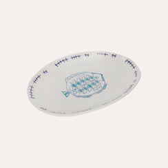 Oval Ceramic Tray with Turbot Fish 