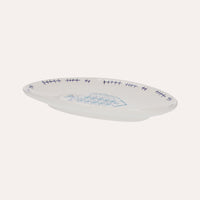 Vassoio Ovale in Ceramica con Pesce Rombo