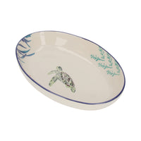 Vasca Ovale in Ceramica con Tartarughe per Insalate
