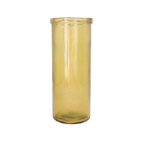 Vaso in Vetro Riciclato Giallo Trasparente, Eco-Sostenibile