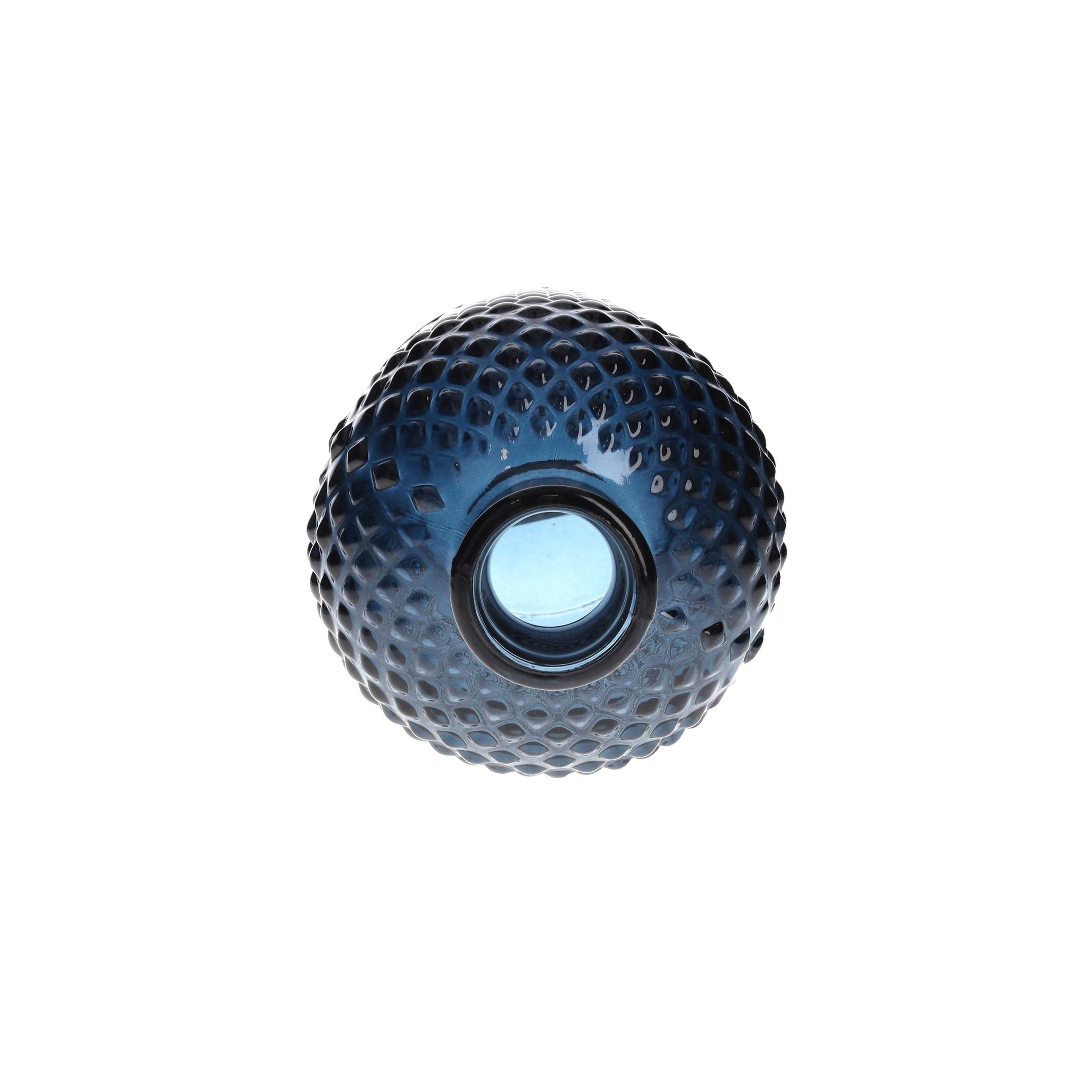 Vaso Bottiglia in Vetro Riciclato Blu Cobalto