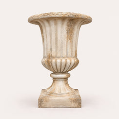 Vaso Romano in Resina Bianco Antico H.75 cm