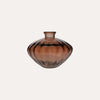 Vaso ovale in vetro riciclato ambra H.14 D.19 cm