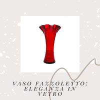 Vaso Fazzoletto in Vetro Riciclato Rosso Trasparente