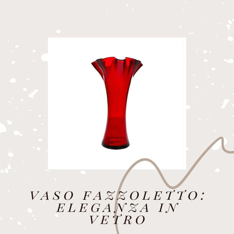 Vaso Fazzoletto in Vetro Riciclato Rosso Trasparente
