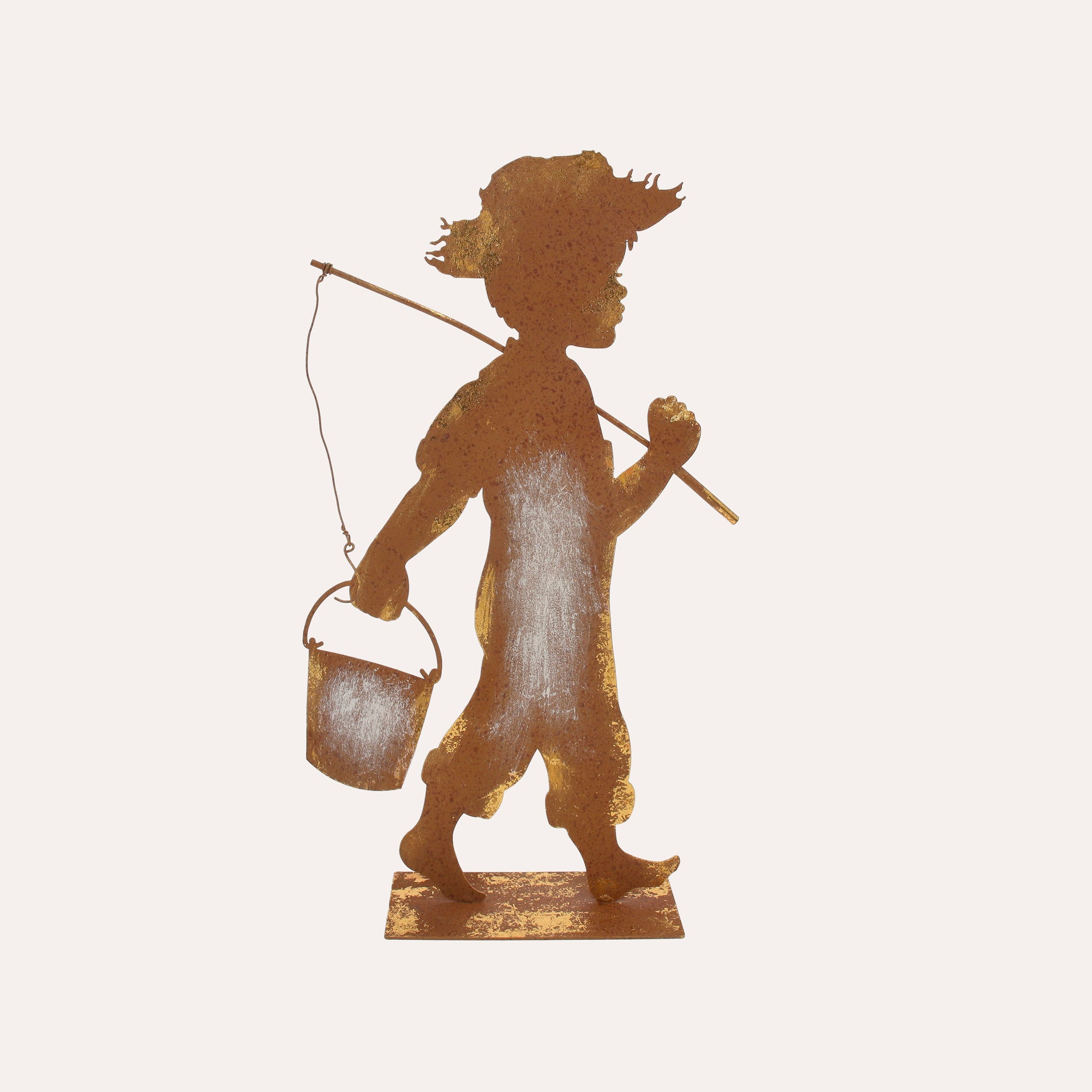 Rust Brown Corten Iron Fisherman (51x30x9 cm)
