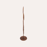 Bimba con Palloncino in Ferro Corten Marrone Ruggine (45x24x10 cm)