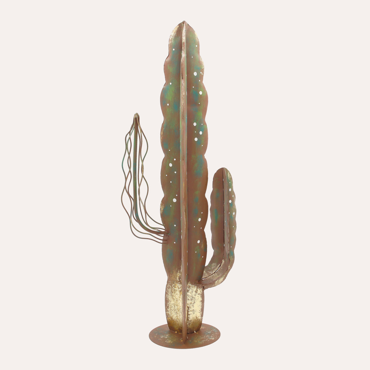 Cactus Grande in Ferro Corten Marrone Ruggine (74x30x15 cm)