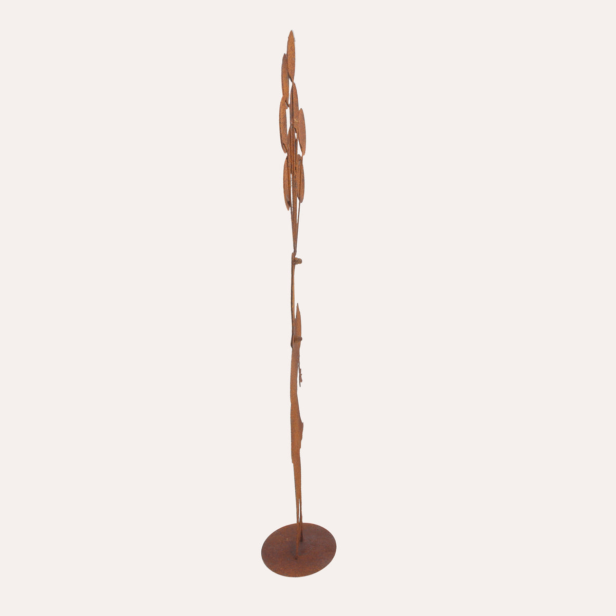 Bimba con Palloncini Grande in Ferro Corten Marrone Ruggine( 120x45x18 cm)