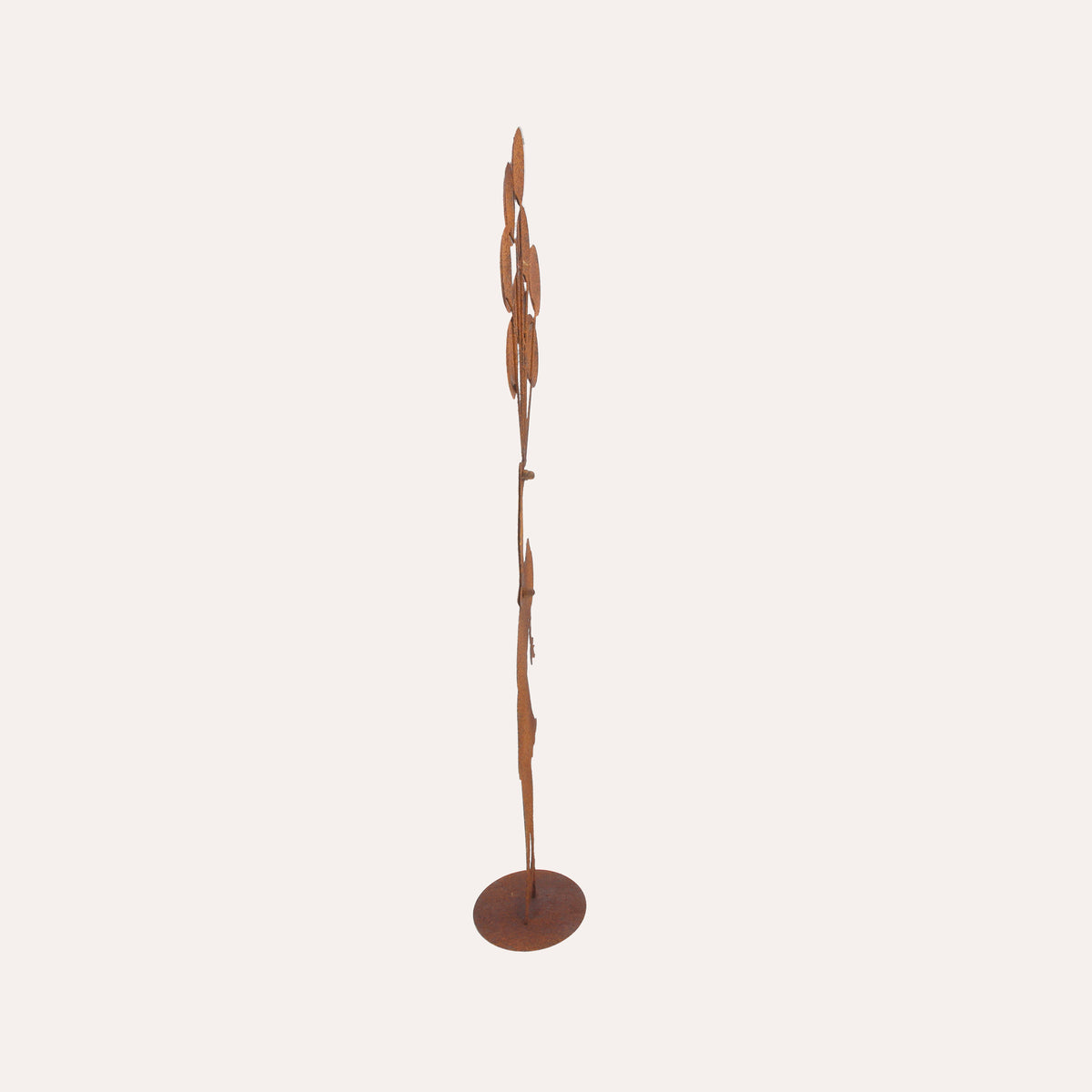 Bimba con Palloncini in Ferro Corten Marrone Ruggine ( 80x30x12 cm)