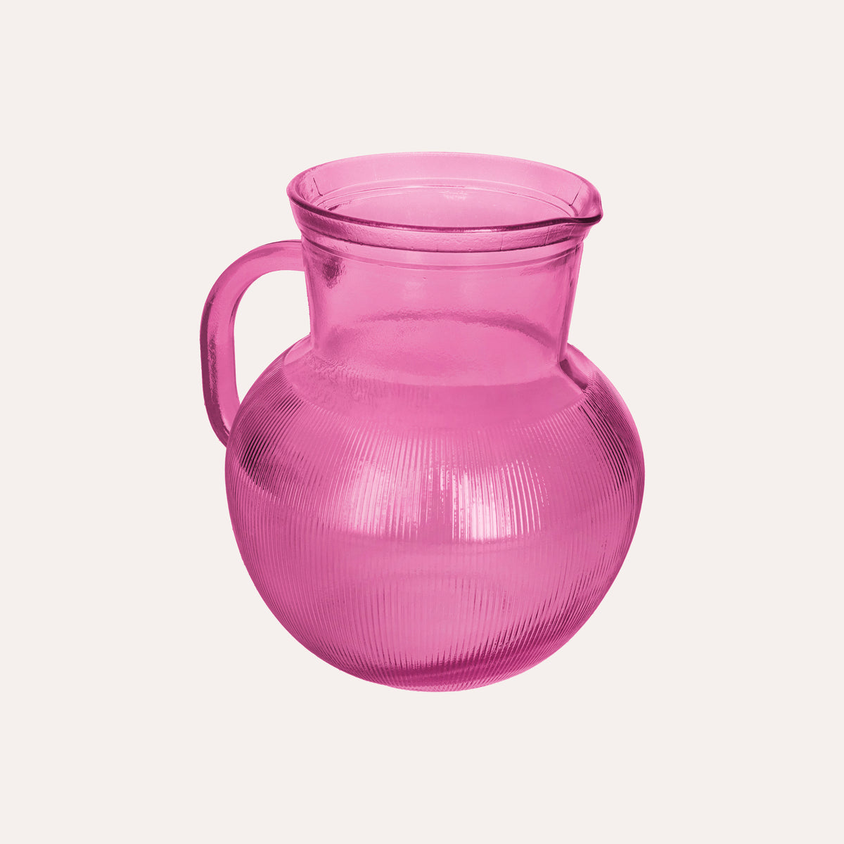Brocca da Tavola in Vetro riciclato, colore Fucsia, altezza cm 20