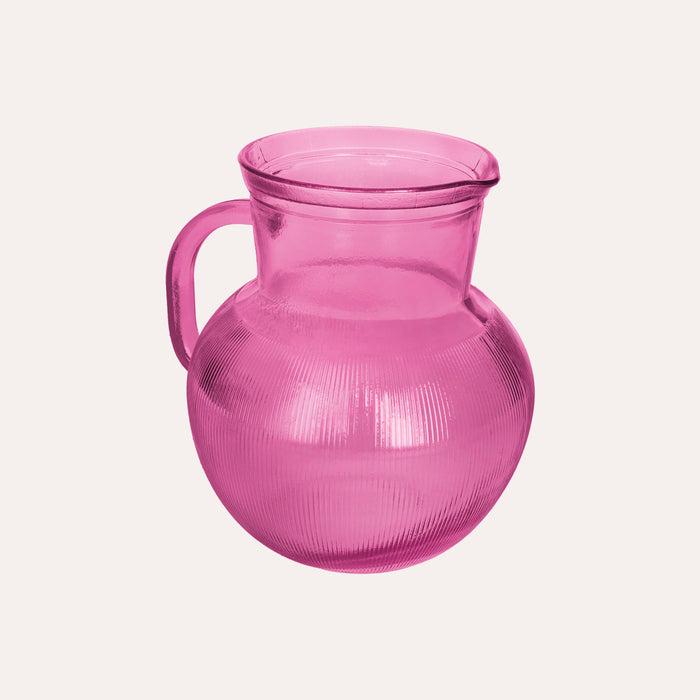 Brocca da Tavola in Vetro riciclato, colore Fucsia, altezza cm 20